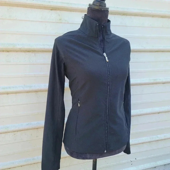 Women’s Black Lucy Tech Athletic Full Zip Long Sleeve Stretch Full Zip Dry sz M - Picture 3 of 9